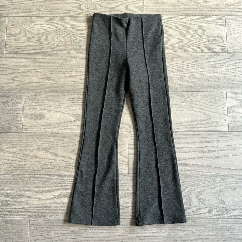 Zara Girls’ Dark Grey Flared Stretchy Pants in Size 11-12